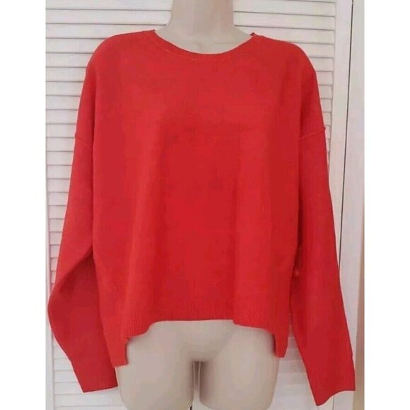 NEW FREE PEOPLE PHOEBE PULLOVER SCARLETT IBIS SWEATER SMALL - Picture 3 of 10